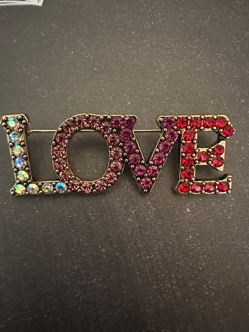 Sparkling LOVE Wall Accent in Multicolor Crystals